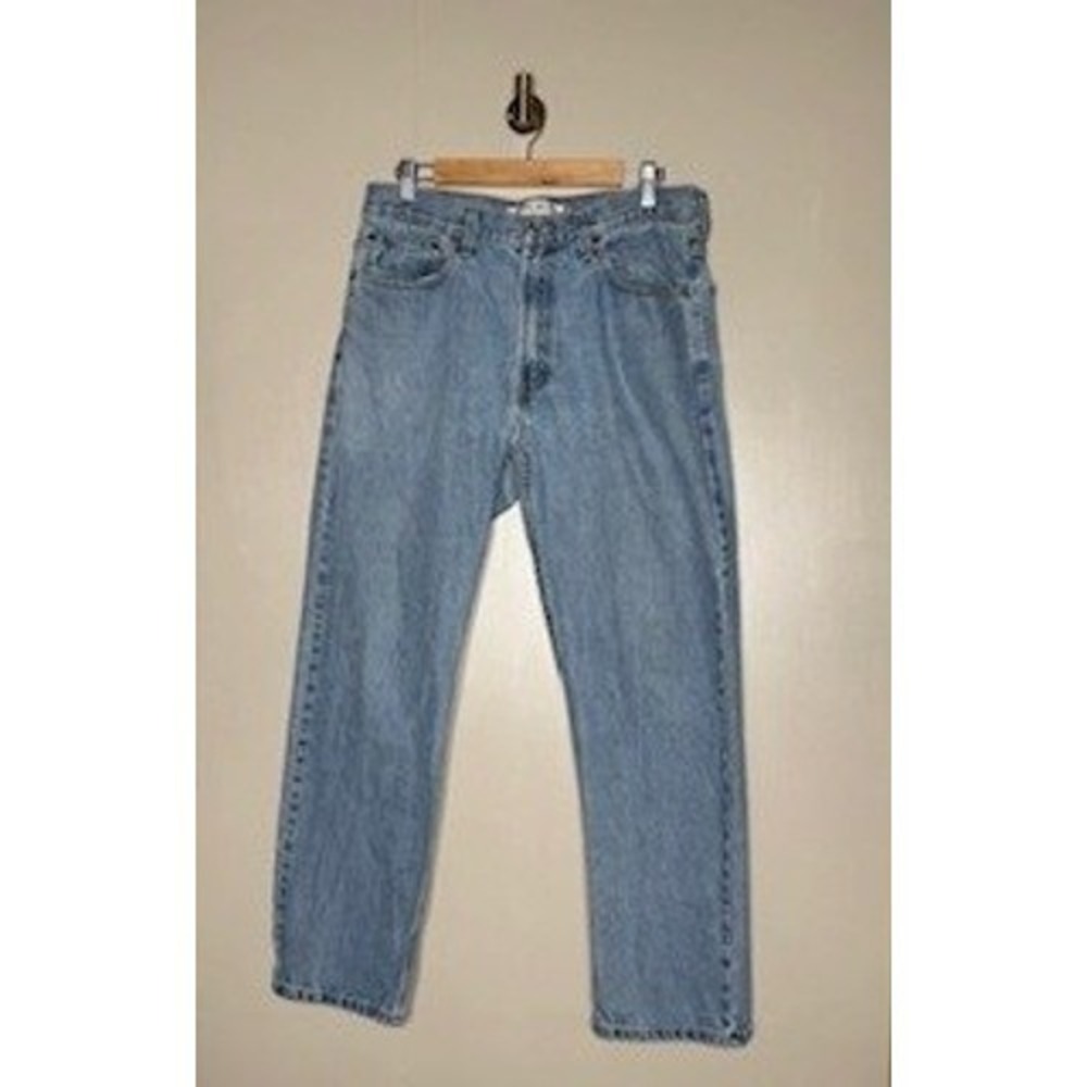Levi's‎ 505 Regular Fit Jeans Mens 33x30 Light Wash Straight Leg Denim